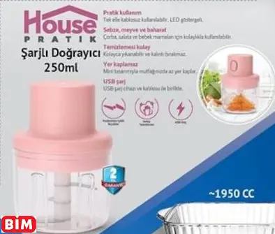 HOUSE PRATİK ŞARJLI DOĞRAYICI HOUSE PRATİK ŞARJLI DOĞRAYICI
